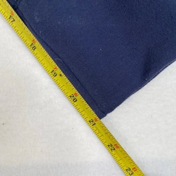 Quince Super Soft Fleece cropped wide leg pants navy Size medium - Picture 6 of 9